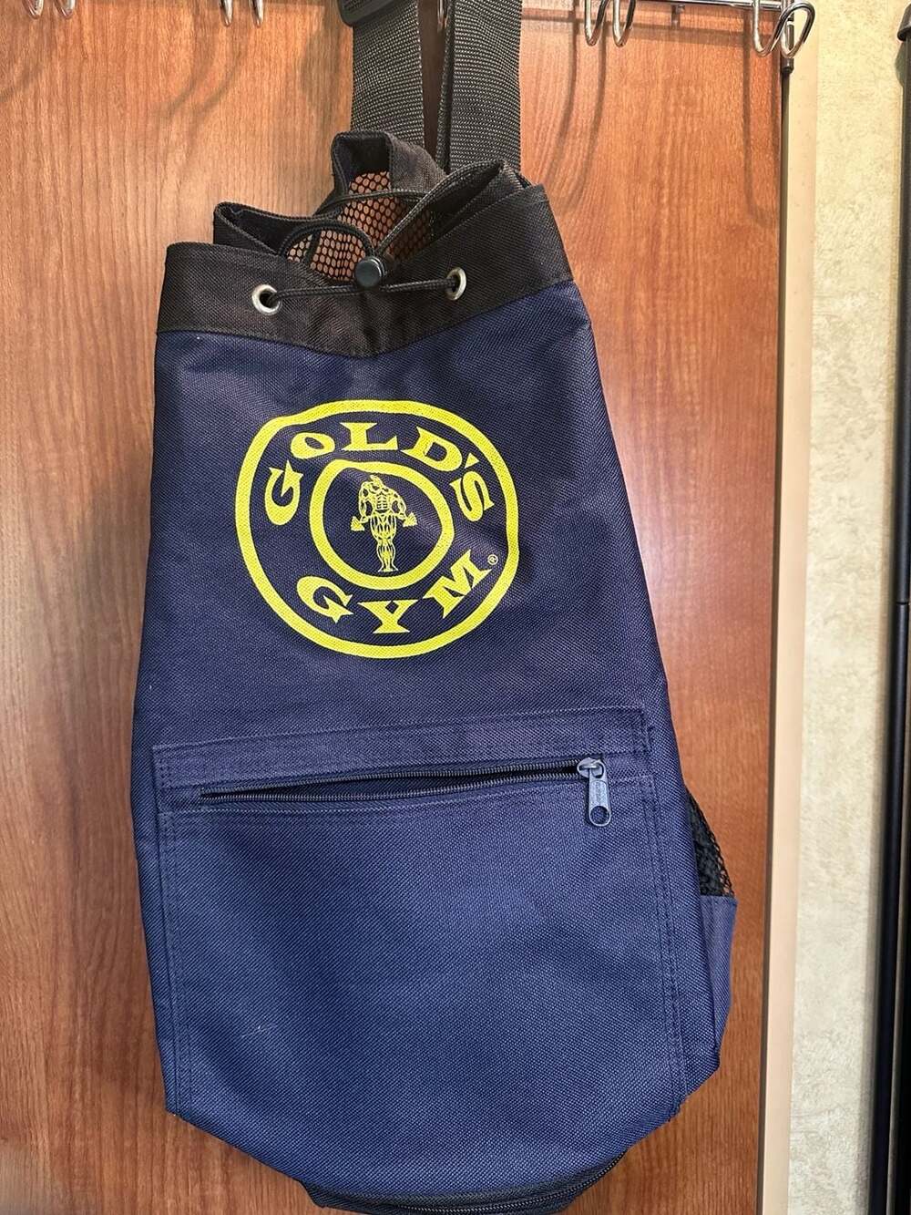 Gold's Gym Drawstring Backpack with Lower Zippered Compartment